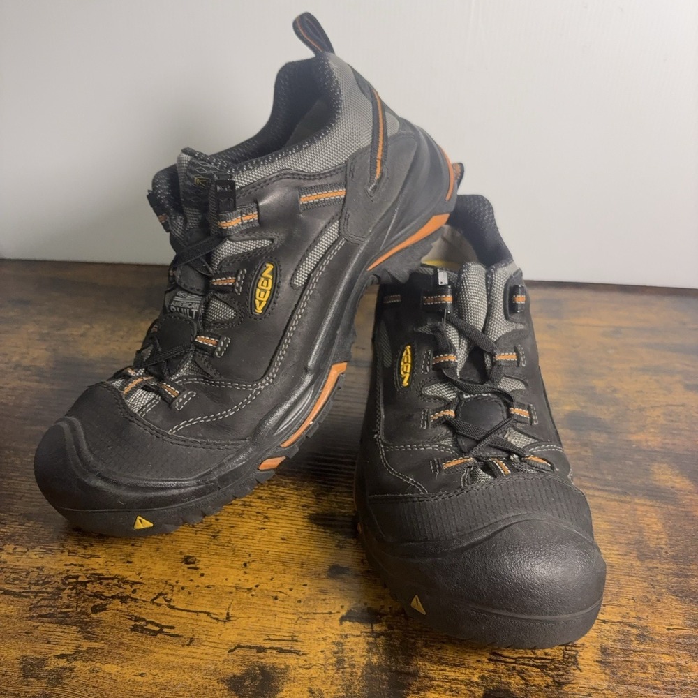 Keen Braddock Low Steel Toe Shoes Mens 11D Black Leather Workwear